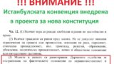 Внедрена ли е Истанбулската конвенция в проекта за нова конституция?